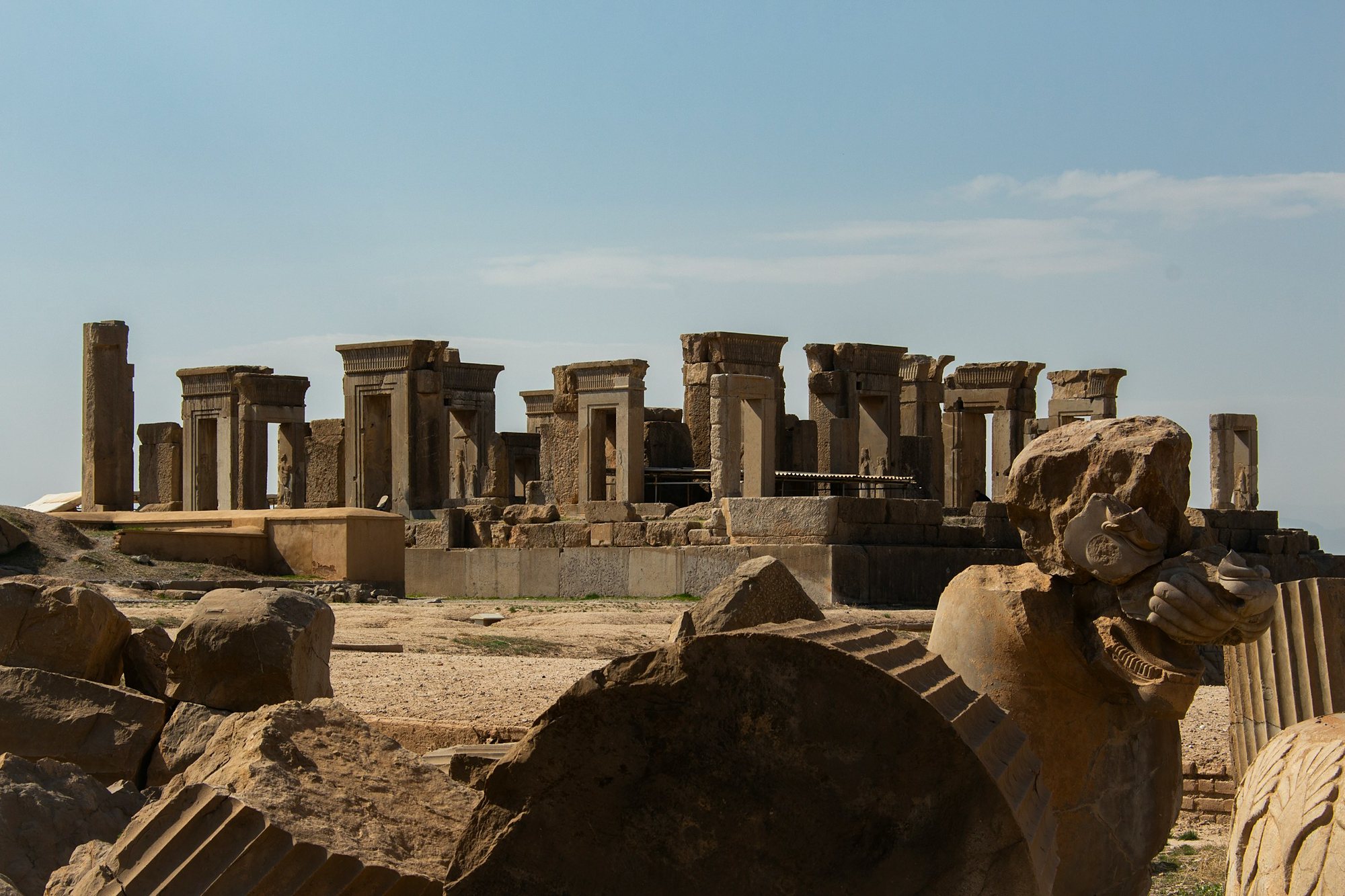 The stone doorways of the Palace of Darius at Persepolis