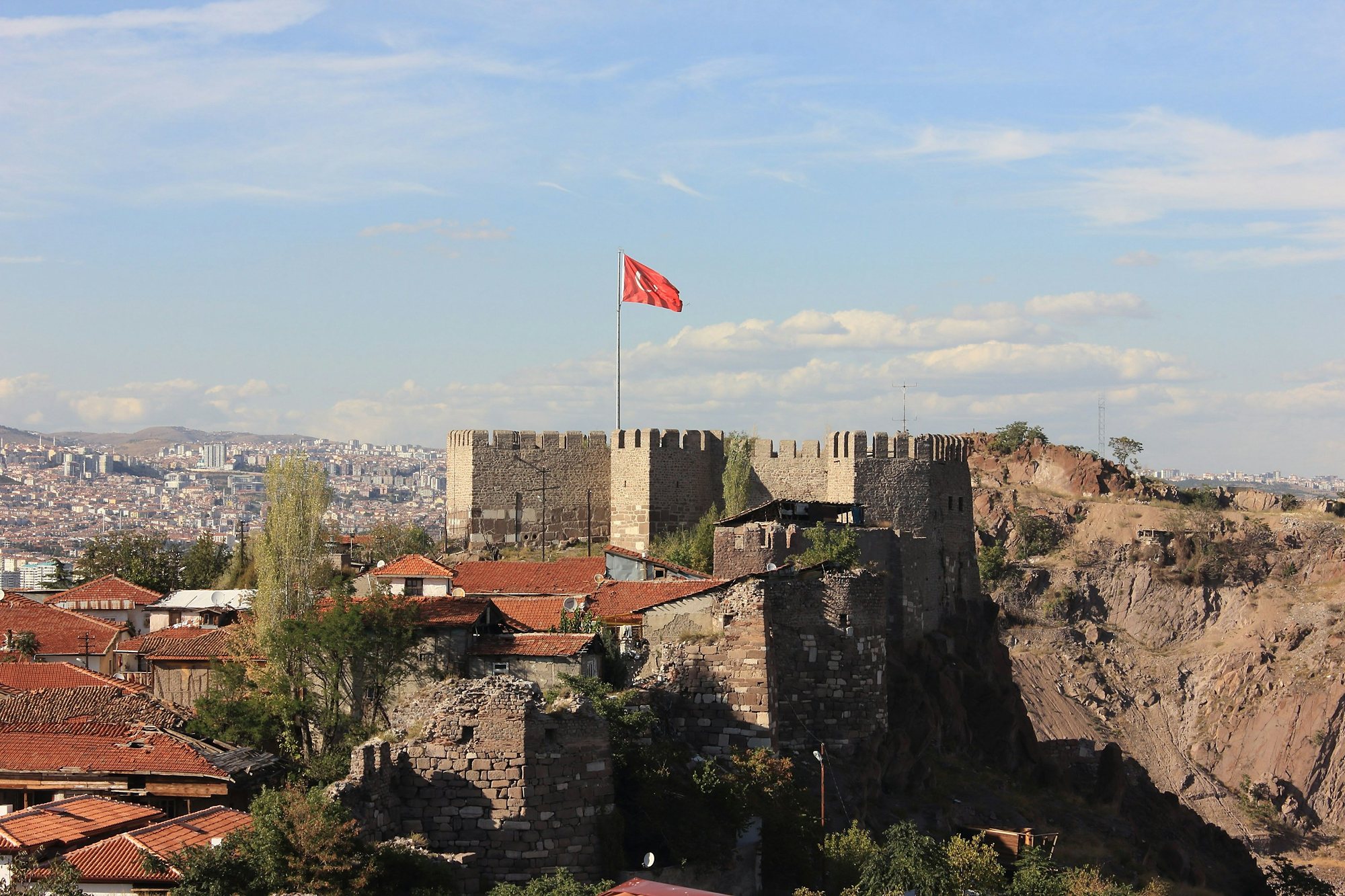 Ankara Castle above the old town