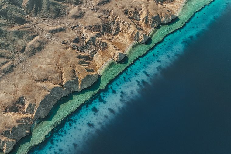 The Red Sea coast from the air