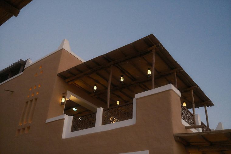 Arquitectura najdí en Diriyah al atardecer