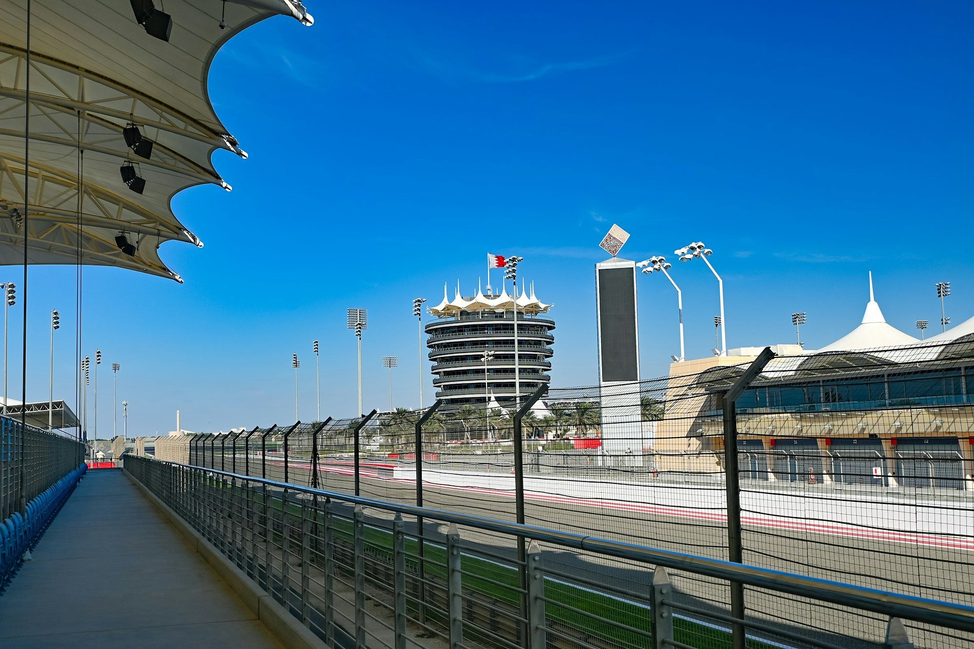 La torre de Sakhir en el Bahrain International Circuit
