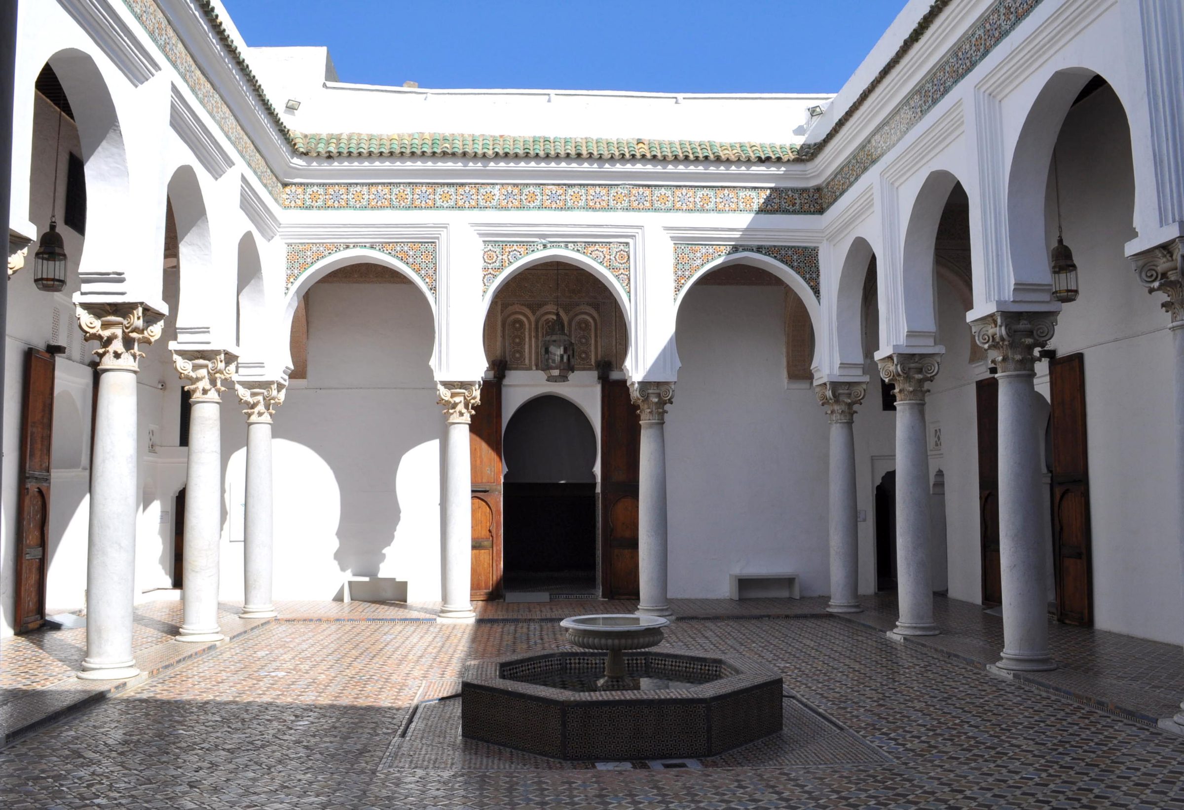 El patio de mármol del Museo de la Kasbah, Tánger