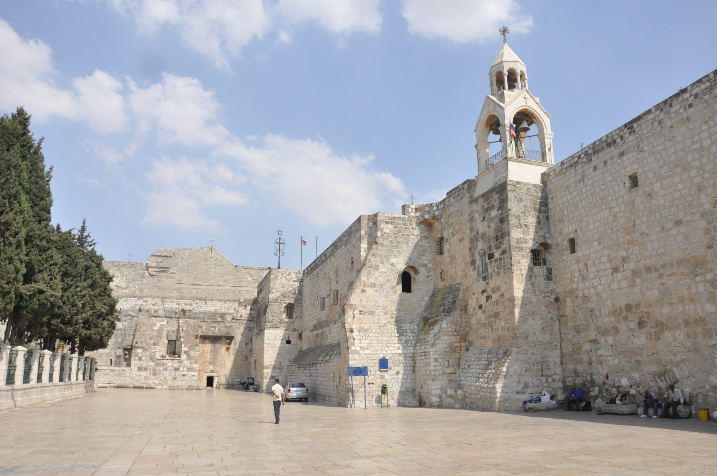 La Basílica de la Natividad y su campanario en Belén
